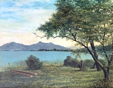 August Carl Graf von Seinsheim (zug.), Blick über den Starnberger See auf Possenhofen