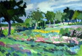 Heinrich Rettner, Bl�hende Sommerlandschaft 1952