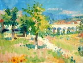 Reinhold Pallas (1901-1970), Landscape with Aqueduct near Arezzo
