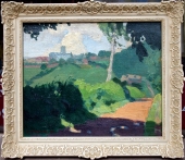 Albert Charles Dequene (1897-1973), landscape with castle in the background, 1924