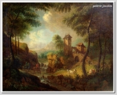 Christian Georg Sch�tz the Elder or his workshop, about 1765, Landscape with Castle Gate