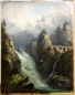 Preview: Romanticists end of the 19th century, Mountain View with Waterfall