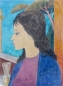 Preview: Willi Hertlein, Woman with blue jacket