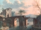 Preview: Georg Christoph G. von Bemmel, Flusslandschaft mit historischer Brücke und Personenstaffage