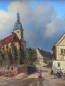 Preview: Unsigniert, Dorfansicht mit Kirche in Franken um 1850