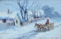Preview: György Németh (Németh György), Horse-drawn carriage in winter landscape