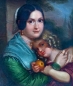 Preview: Georg Wilhelm Wanderer, Bildnis einer Mutter mit Kind, Biedermeier