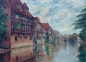 Preview: Unbekannt, Häuser an der Pegnitz um 1900