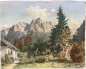 Preview: Jacob Durst, Alpine landscape with cottage