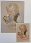 Preview: Elisabeth Thalmann, Girl with doll, original watercolor as a template for the enclosed postcard