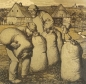 Preview: Schiestl Rudolf, farmers transport the sacks of grain