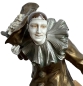 Preview: Victor, Pierrot Statue mit Blumen