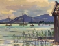 Preview: Karl Seubert, Chiemsee near Gollenshausen, lake painting