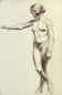 Preview: Karl Seubert, nude woman standing drawing