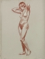 Preview: Karl Seubert, red female nude standing