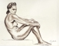 Preview: Karl Seubert, Nude sitting woman