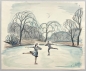 Preview: Karl Seubert, ice skaters in moonlight