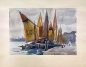 Preview: Karl Seubert, Segelboote am Ufer von Venedig 1925