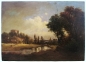 Preview: Max Baumgartner, Italian landscape with houses on a hill