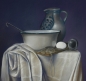 Preview: Cornelia Raeder (20th century), country house still life with ceramic mug