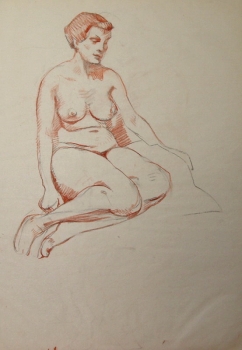 Andreas Bach, Sitting Female Nude