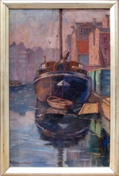 William van Schoonhoven van Beurden (1883-1963), Inland on Uilenburgergracht, Amsterdam, 1928