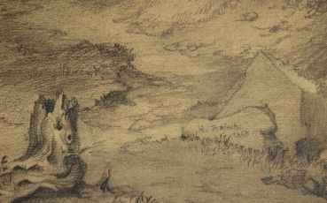 Hermann Baisch, Weite Landschaft mit Hirten