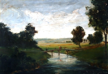 Theodor Reichart, Sommerliche Flusslandschaft bei Nürnberg