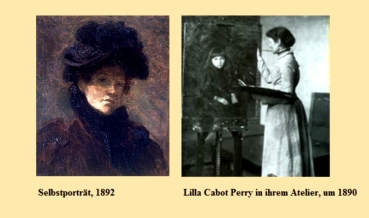 Impressionist, Frankreich oder USA um 1900, Lilla Cabot Perry (1848-1933)? Portrait einer jungen Dame, evtl. Malerin Lilla Cabot Perry