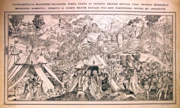 Friedrich Wilhelm Doppelmayr (1776-1850), Castramentatio Holofernis Devastatio Terrae - The camp of the Assyrian general Holofernes, who besieged the city of Bethulia.