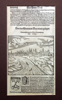 Sebastian Münster (1488-1552), View of Straubing, wrongly identified as Regensburg