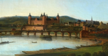 Carl Richard (zug.), Blick auf Aschaffenburg - Ansicht über den Main, um 1850