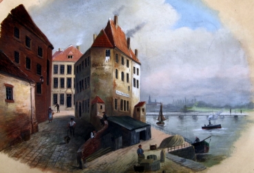 Düsseldorf, Rheinufer 1850