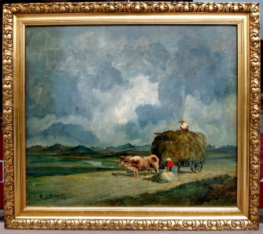 Lang, (Fritz?), First Half of the 20. Century, Hay Harvest in the Pre- Alps