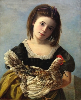 Caroline von Moro, Mädchen mit Huhn