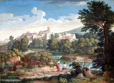 Ferdinand Olivier, View of an Italian Town