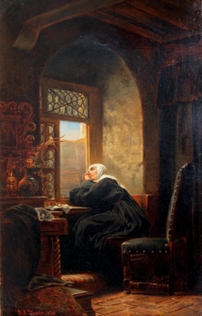 G. A. Kuntz, a nun at the window