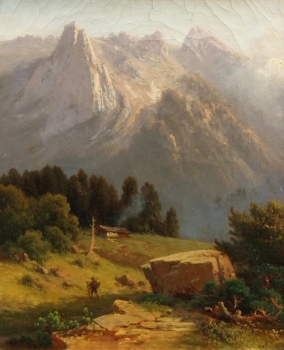Ludwig Sckell, Hunter in mountain landscape