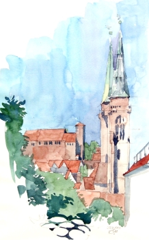 Peter Leonhardt, Sebalduskirche und Burg in Nürnberg