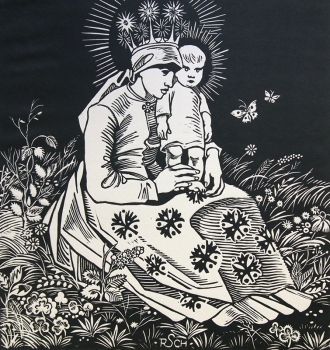 Rudolf Schiestl, Maria in the meadow