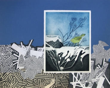 Frydl Prechtl-Zuleeg, collage with Greenfinch