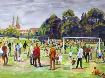 Hermann Thomas Schmidt, soccer games at Wöhrder Wiese