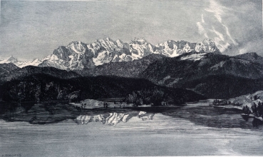 Paul Bürck, Alpine foothils with a lake