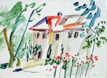 Toni Völkel, house with garden