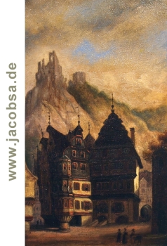 Wilhelm Besler, Blick auf Trarbach an der Mosel mit der Ruine Grevenberg