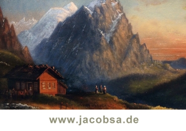 Wilhelm Besler, Blick auf die Große Scheideck am Wetterhorn mit Mönch und Eiger