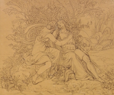 Andreas Joseph Fortner, drawing for an oil painting