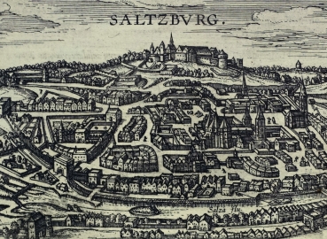 Braun & Hogenberg, Salzburg vom Kapuzinerberg