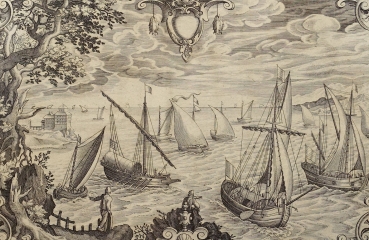 Johann Dürr, Drei maritime Radierungen von Johann Dürr in Wilhelm Dilichs "Kriegs-Schule" (Frankfurt am Main 1689) Galeeren des 16. und frühen 17. Jahrhunderts