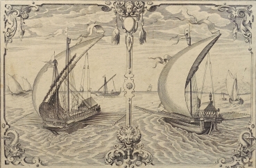 Johann Dürr, Drei maritime Radierungen von Johann Dürr in Wilhelm Dilichs "Kriegs-Schule" (Frankfurt am Main 1689) Galeeren des 16. und frühen 17. Jahrhunderts